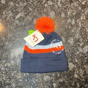 Kari Traa Beanie Womens Winter Snow Knit Hat Multicolor One Size Pom Pom NEW